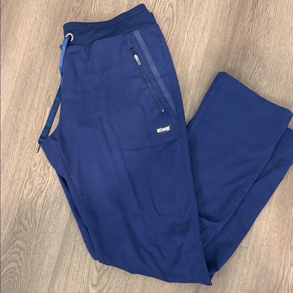 Greys Anatomy Scrub Bottoms Navy with Zipper Pocket